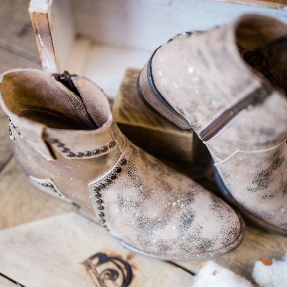 Corral Shoes - Circle G By Corral Metallic Ankle Boots